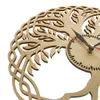 Orologio da parete moderno Geometria sacra Capolavoro fatto a mano Albero della vita in legno rustico Orologio da parete Infinity Tree Home Decor Zen 210325