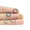 20 teile/los Edelstahl Nahtlose Scharnier Segment Ring Clicker Nase/Lippe Hoop Helix Tragus Knorpel