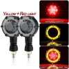 Two-color Modification Round Motorcycle Turn Signal Light Sequence Flasher Accessories LED Strips