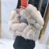 Fauxの毛皮のジャケットの女性の冬の外の暖かい堅い厚い厚いコートのファッションレディース長袖ソフトライヤ偽210515