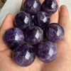 Naturlig Kristall Dröm Ametist Kvarts Grovpolerad Ball Arts ornament hem skrivbordsdekoration Mineral Healing Ädelsten Reiki energisten