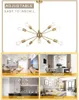 10 Lights Sputnik Pendant Lamps Modern Industrial Chandelier Retro Fixture Hanging Light Suitable Living Room Bedroom Kitchen Corridor Restaurant Bar