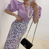 Kore Chic Tatlı Seksi Beyaz V Backless Yay Bandaj Bluz Kadın Kırpma Tops Puf Kollu Blusas Mujer Moda Bırak 210610