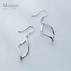 Klassisk Mode Spin Leaves Form Drop Earring För Kvinnor Ren Sterling Silver 925 Hook Original Fine Smycken Gift 210707