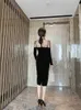 Vestido de terciopelo de punto de malla de mujer elegante bodycon fiesta sexy negro dama mini vestidos femeninos 210608