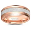 Tigrade 8mm Men Women Tungsten Wedding Rings Rose Gold Silver Color Matte Band Luxury Comfort Fit Size 7134394787