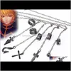 Jewelrycartoon X Kurapika Cosplay Costume Prop Bague En Métal Accessoires En Acier Inoxydable Mode Pendentif Chaîne Pour Cadeau Cluster Anneaux Drop Livrer