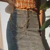 Punk Hip-Hop Trendy Single / Three Layer Pase Blue Chain Waist Spodnie łańcuchowe Dżinsy Długie Metalowe Odzież Akcesoria Biżuteria Moda