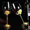 Carafe en verre à vin couleur émail de style européen personnalité créative maison verre à vin verre à Champagne coupes cadeaux 210326