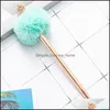 Ballpoint Pens Writing Supplies Office & School Business Industrial Pen Fluffy Ball Top Black Ink Medium Point 1Mm Gift For Kids Students Wo
