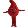 Halloween Costume de mascotte de goutte de sang rouge de haute qualité personnaliser le personnage de thème d'anime de dessin animé Carnaval adultes fête d'anniversaire tenue fantaisie