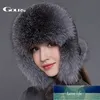 자연 너구리 모피 러시아어 Ushanka 모자 겨울 두꺼운 따뜻한 귀에 겨울 폭탄 모자 블랙 새로운 도착 공장 가격 전문가 디자인 품질