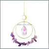 Andra heminredning Decor Garden Factory Crystals Sun Catcher Hängande prismor Suncatchers Moon Window Light Rainbow Ornament för bröllopsanläggning