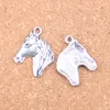 57 Stück Antik Silber Bronze plattiert Pferd Pferdekopf Charms Anhänger DIY Halskette Armband Armreif Erkenntnisse 28 * 22 mm