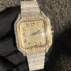 Diamond Watch Wysokiej Jakości Iced Out Watch Automatyczny Ruch 2824 40mm 8 Kolor Srebrny Róża Złota Niebieska Dial Wodoodporna Nierdzewna Zestaw CZ Sapphire Szkło