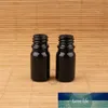 高品質ガラスブラック5mlの液体ローションポンプのミニボトルエッセンシャルオイルバイアル女性化粧詰め替え可能な包装