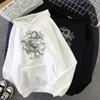 Femmes Sweat à capuche Mignon Hip Hop Kawaii Ullzang Harajuku Dragon Coréen Funny Top Vintage Dropshipping Tee Print Punk Vêtements X0721