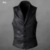 Vestes pour hommes automne hommes gilet revers solide simple boutonnage sans manches poche décor nouvelle mode mâle décontracté veste lavable