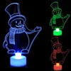 Glowing colorful acrylic Christmas tree snowman Santa Claus gifts Xmas decoration products Party holiday Night light supplies FWD11141