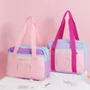 Japoński styl preppy jk różowy jednolity torby szkolne dla kobiet dziewczyny na płótnie duże pojemność dorywczo torebki bagażowe 220310