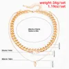 2021 mode multicouche Hip Hop chaîne courte tour de cou pour hommes femmes Limitation perle Triangle pendentif collier accessoires
