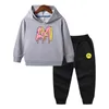 Summer A4 Merch Child Hoodie Pants Suit a4 Donuts print Boy Girl Sweatshirt Tops Casual Quality kids Baby Clothing 211110