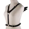 Nya Choker Angel Wing Suspenders passar Kvinnor Läderjackor Body Shoulstraps Midjebälten Europeiska och amerikanska populära8155881