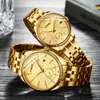 Luxo Golden Watch Men Chenxi Brand Negócio de Aço Inoxidável Quartzo Mens Relógios De Pulso Impermeável Relogio Masculino Q0524