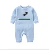 新生児のロンパース男の子女の子デザイナープリントファッション高級純粋な綿長袖ジャンプスーツキッズジャンプスーツ