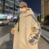 Giacca da cappotto in cotone stile Hong Kong, versione coreana invernale da uomo in peluche di agnello della gioventù maschile di tendenza allentata 210526