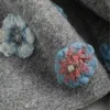 Women's Fur & Faux Shearing Real Winter Sheep Coat Mink Collar Floral Long Jacket Women Clothes 2021 WPHYJR009 YY2242