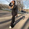 Winter Jumpsuits Black Bodysuits Sexy Outfits For Woman Rompers Bodycon Clothes Overalls Clubwear K20Q09711 210712