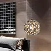 Beautiful Flower Crystal Pendant Lamp Modern Lighting Fixture Lustre Aluminum chandelier for Dining Room Bedroom Hanging lamp