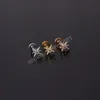 Flower Crown Butterfly Star Ear Piercing Cz Cartilage Helix Daith Conch Tragus Stud Labret Back Piercing Jewelry