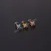 Fleur Crown Butterfly Star Star Piercing Cz Cartilage Helix Daith Conch Tragus Stud Labret Retour Piercing Bijoux