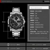 Mäns Klockor Dual Display LED Digital Vattentät Full Stål Quartz Klocka Klocka Lyx Märke Relojes SKMEI X0524