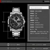 メンズウォッチデュアルディスプレイLEDデジタル防水フルスチールクォーツウォッチメンズ時計高級ブランドRelojes Skmei X0524