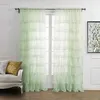 White Blinds Rod Curtain Tulle Multi-layered Lace Curtains for Bedroom Window Solid Color Blackout Curtain Home Use Cortinas 210712