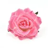 30 Uds 9cm grandes cabezas de flores artificiales de seda rosa para decoración de boda DIY caja de regalo de corona arte de colección de recortes flores falsas 21122289j