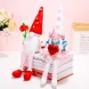 파티 용품 Gnomes 발렌타인 데이 장식 Mrs Plush Scandinavian Tomte 인형 발렌타인 선물 홈 테이블 장식품 XBJK2201