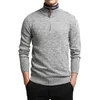 Hiver Hommes Chandails Automne Chaud Coton Pull Hommes Tricoté Pull À Col Roulé Hommes Pull Lourd Pull Homme avec Fermeture Éclair 3XL 210601