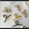 Pinces à cheveux Barrettes Bijoux Femme Élégant Alliage Crabe Femmes Accessoires Filles Épingles À Cheveux Griffe Dames Ornements Chapeaux Hairgrip Drop