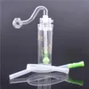 Wholesale portable oil burner Bongs straight recycler bong Ash Catcher Hookah with glass oil burner pipes and hose