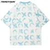 Maglietta da uomo Glitter Ricamo Estate Manica corta Tee Hip Hop Oversize Cotone Casual Harajuku Streetwear Top Abbigliamento 210601
