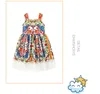 Partihandel Kids European And American Summer Girls 'Dress With Färgglada Keramiska Utskrift Barnens Koreansk stil Princess Kjol