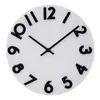 Horloges murales 1 pc mode blanc noir horloge à Quartz pour chambre El numérique bureau salon décoration de la maison