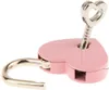 NEWValentine's Pink Metal Heart Shaped Padlock Mini Lock with Key for handbag, small luggage, tiny craft diary box RRE11960