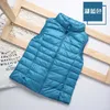 Vrouwen Ultra Light Down Vest Winter Warm Plus Size 4XL witte eendendonsjack Vrouwelijke vesten stand kraag mouwloze vest 211013