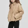 Jocoo Jolee Women Thick Warm PU Faux Leather Winter Padded Coat Korean Cute Zipper Hooded Jackets Loose Outwear Parka 210619