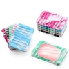 Creative Comb-shaped Shower Soap Dish Free Perforation Draining Soap Dish Environmentally Friendly Silicone Soap Dish 18 Colors CCF5731